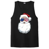 Santa Claus Patriotic Usa Sunglasses Christmas In July Santa PosiCharge Competitor Tank