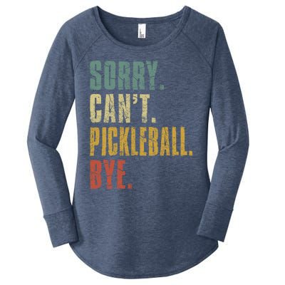 Sorry Can't Pickleball Bye Funny Retro Vintage Pickleball Great Gift Women's Perfect Tri Tunic Long Sleeve Shirt