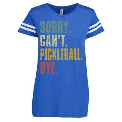 Sorry Can't Pickleball Bye Funny Retro Vintage Pickleball Great Gift Enza Ladies Jersey Football T-Shirt