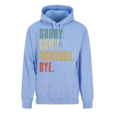 Sorry Can't Pickleball Bye Funny Retro Vintage Pickleball Great Gift Unisex Surf Hoodie