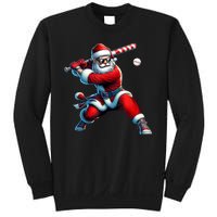 Santa Claus Playing Baseball Player Christmas Sweatshirt