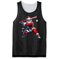 Santa Claus Playing Baseball Player Christmas Mesh Reversible Basketball Jersey Tank