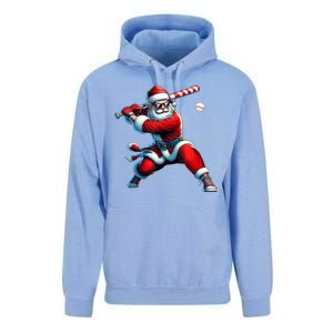 Santa Claus Playing Baseball Player Christmas Unisex Surf Hoodie