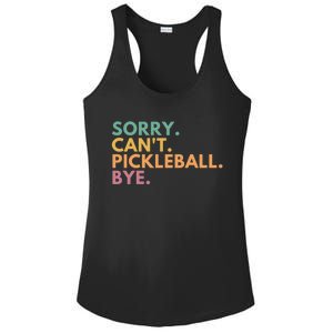 Sorry CanT Pickleball Bye Gift Ladies PosiCharge Competitor Racerback Tank