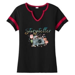 Storyteller Camera Photography Photographer Cameraman Gift Ladies Halftime Notch Neck Tee