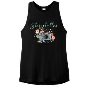 Storyteller Camera Photography Photographer Cameraman Gift Ladies PosiCharge Tri-Blend Wicking Tank