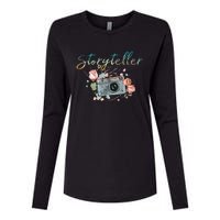 Storyteller Camera Photography Photographer Cameraman Gift Womens Cotton Relaxed Long Sleeve T-Shirt