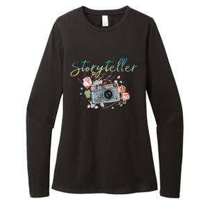 Storyteller Camera Photography Photographer Cameraman Gift Womens CVC Long Sleeve Shirt