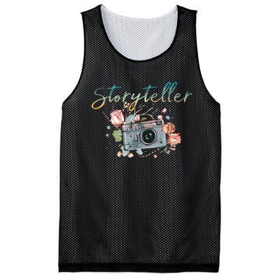 Storyteller Camera Photography Photographer Cameraman Gift Mesh Reversible Basketball Jersey Tank