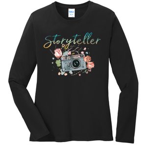 Storyteller Camera Photography Photographer Cameraman Gift Ladies Long Sleeve Shirt