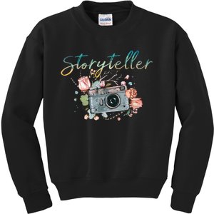 Storyteller Camera Photography Photographer Cameraman Gift Kids Sweatshirt