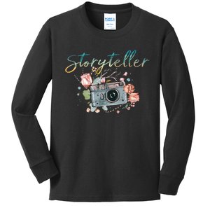 Storyteller Camera Photography Photographer Cameraman Gift Kids Long Sleeve Shirt