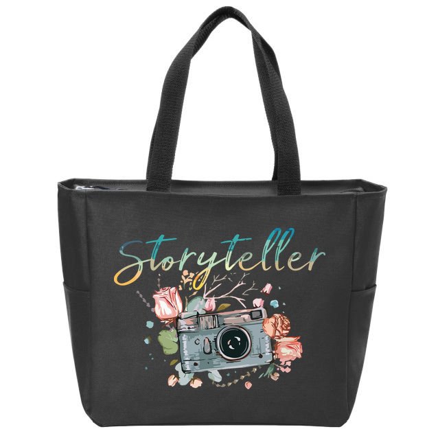 Storyteller Camera Photography Photographer Cameraman Gift Zip Tote Bag