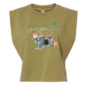 Storyteller Camera Photography Photographer Cameraman Gift Garment-Dyed Women's Muscle Tee