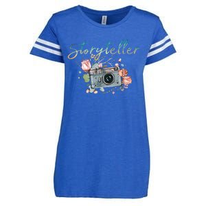 Storyteller Camera Photography Photographer Cameraman Gift Enza Ladies Jersey Football T-Shirt