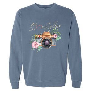 Storyteller Camera Photography Photographer Cameraman Ideas Garment-Dyed Sweatshirt