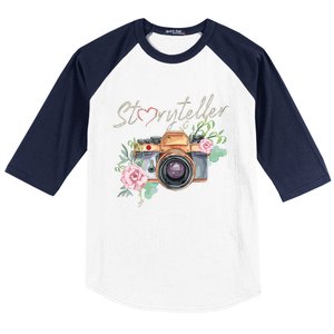 Storyteller Camera Photography Photographer Cameraman Ideas Baseball Sleeve Shirt