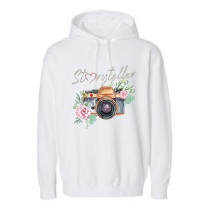 Storyteller Camera Photography Photographer Cameraman Ideas Garment-Dyed Fleece Hoodie