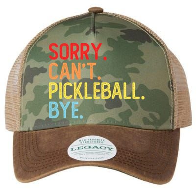 Sorry Can't Pickleball Bye Funny Pickleball Player Dink Premium Legacy Tie Dye Trucker Hat