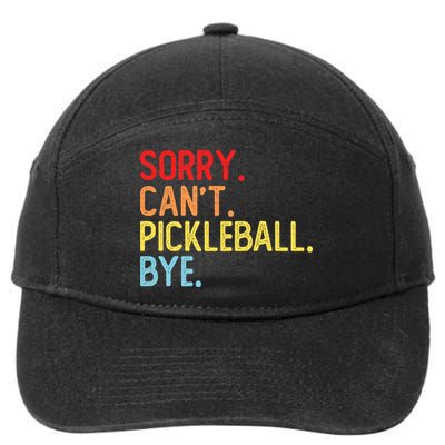 Sorry Can't Pickleball Bye Funny Pickleball Player Dink Premium 7-Panel Snapback Hat
