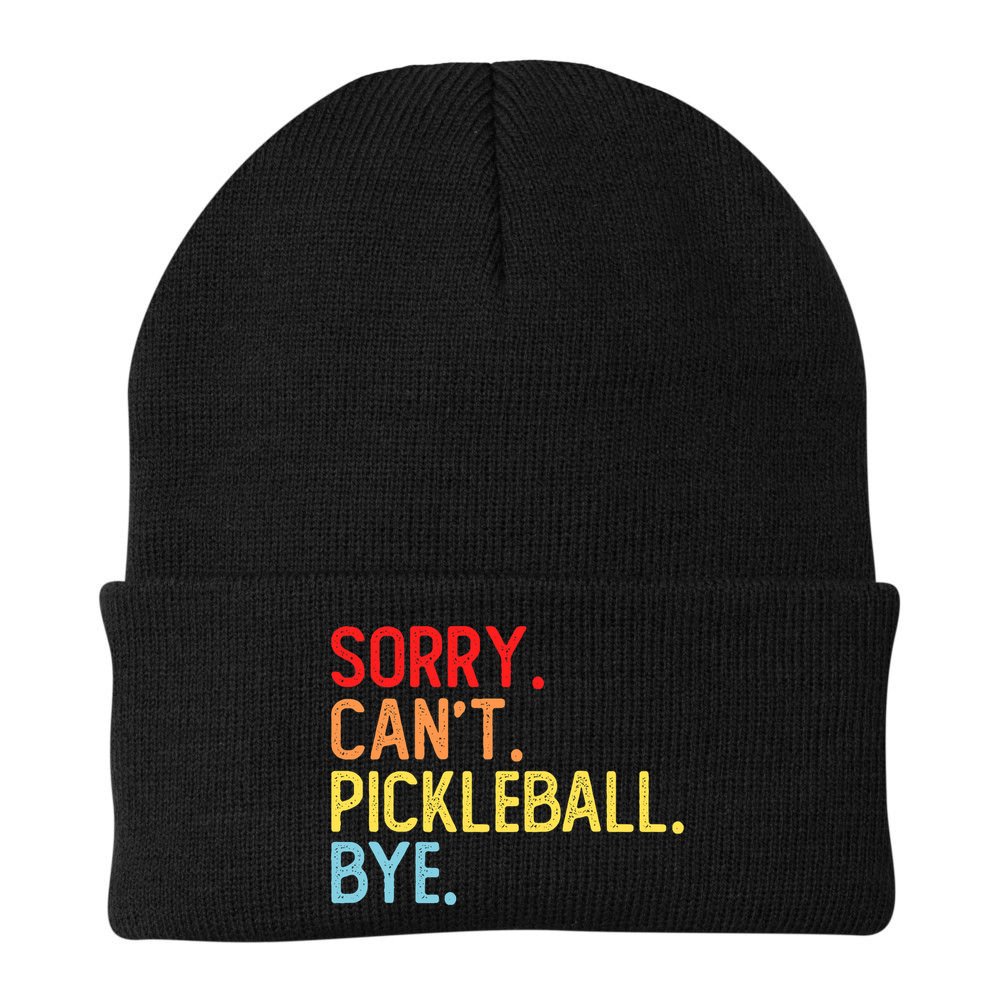 Sorry Can't Pickleball Bye Funny Pickleball Player Dink Premium Beanie