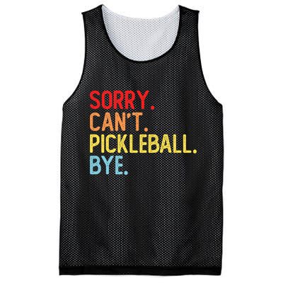 Sorry Can't Pickleball Bye Funny Pickleball Player Dink Premium Mesh Reversible Basketball Jersey Tank