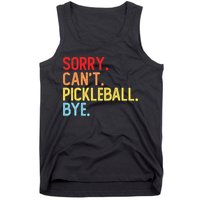 Sorry Can't Pickleball Bye Funny Pickleball Player Dink Premium Tank Top