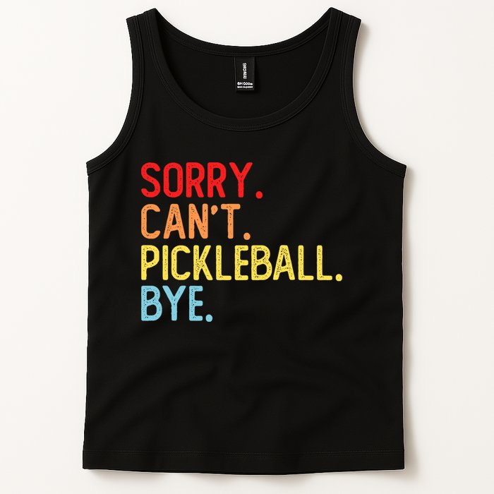Sorry Can't Pickleball Bye Funny Pickleball Player Dink Premium Tank Top