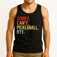 Sorry Can't Pickleball Bye Funny Pickleball Player Dink Premium Tank Top