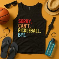 Sorry Can't Pickleball Bye Funny Pickleball Player Dink Premium Tank Top