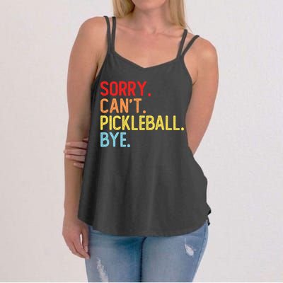 Sorry Can't Pickleball Bye Funny Pickleball Player Dink Premium Women's Strappy Tank