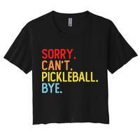 Sorry Can't Pickleball Bye Funny Pickleball Player Dink Premium Crop Top