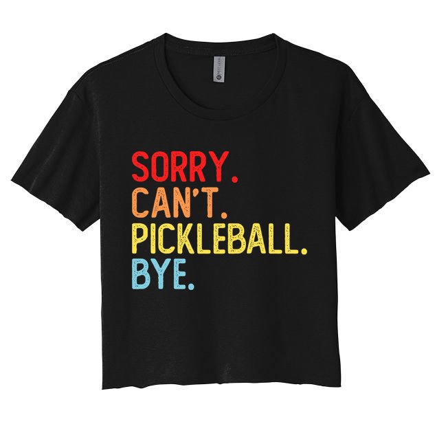 Sorry Can't Pickleball Bye Funny Pickleball Player Dink Premium Crop Top