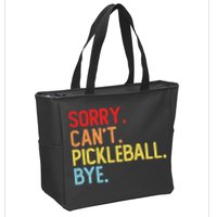 Sorry Can't Pickleball Bye Funny Pickleball Player Dink Premium Zip Tote Bag