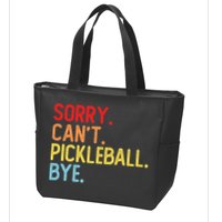 Sorry Can't Pickleball Bye Funny Pickleball Player Dink Premium Zip Tote Bag