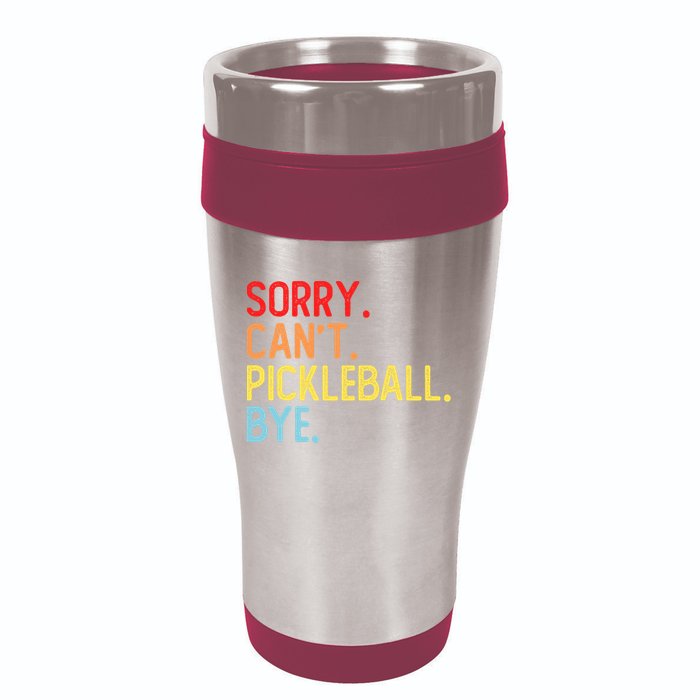 Sorry Can't Pickleball Bye Funny Pickleball Player Dink Premium 16oz Travel Tumbler