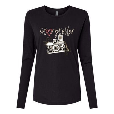 Storyteller Camera Photography Photographer Cool Womens Cotton Relaxed Long Sleeve T-Shirt