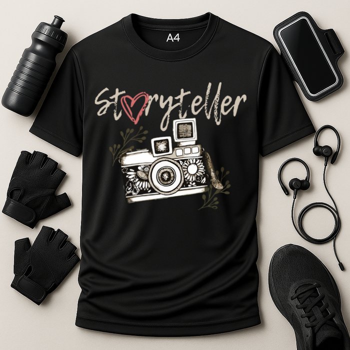Storyteller Camera Photography Photographer Cool Cooling Performance Crew T-Shirt