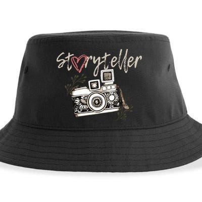 Storyteller Camera Photography Photographer Cool Sustainable Bucket Hat