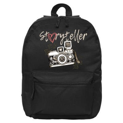 Storyteller Camera Photography Photographer Cool 16 in Basic Backpack