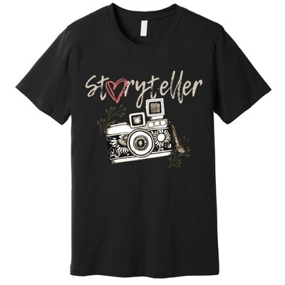 Storyteller Camera Photography Photographer Cool Premium T-Shirt