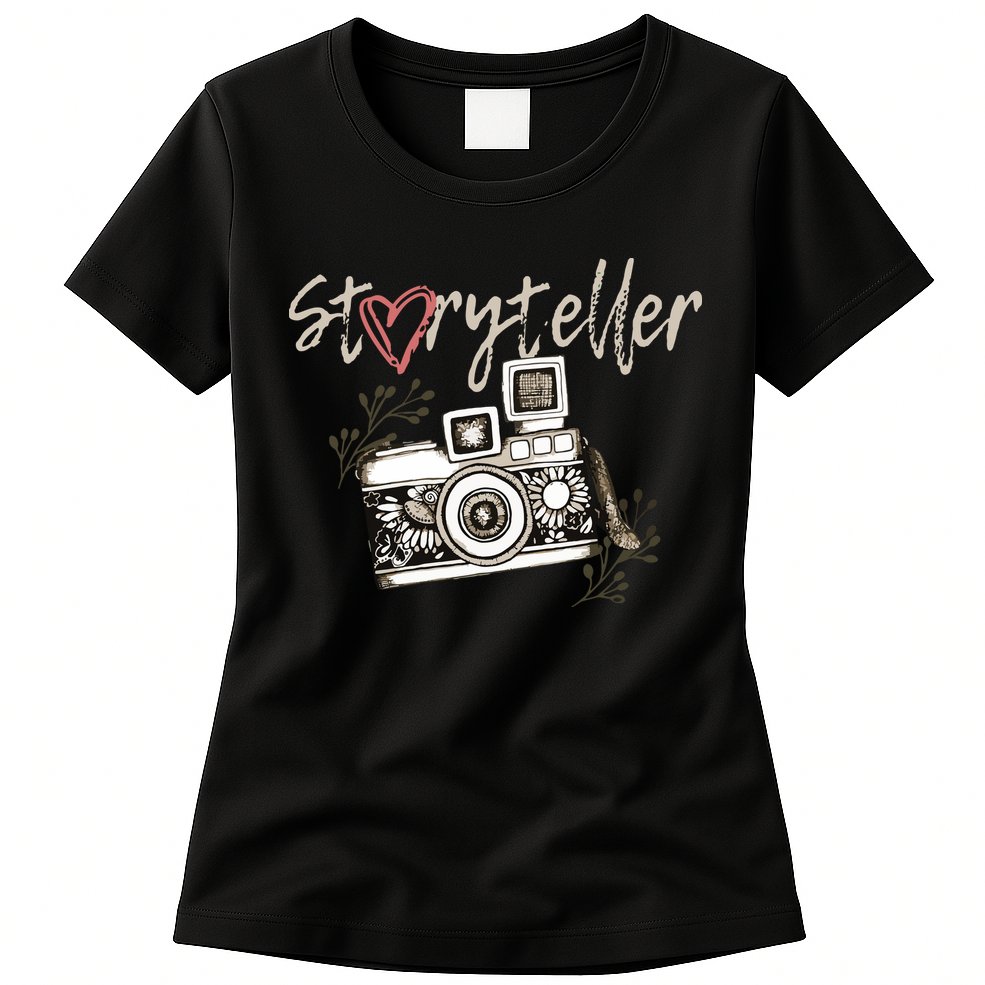 Storyteller Camera Photography Photographer Cool Womens T-Shirt