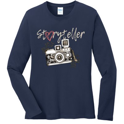 Storyteller Camera Photography Photographer Cool Ladies Long Sleeve Shirt