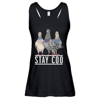 Stay Coo Pigeon Lover Animal Lover Birds Owner Ladies Essential Flowy Tank