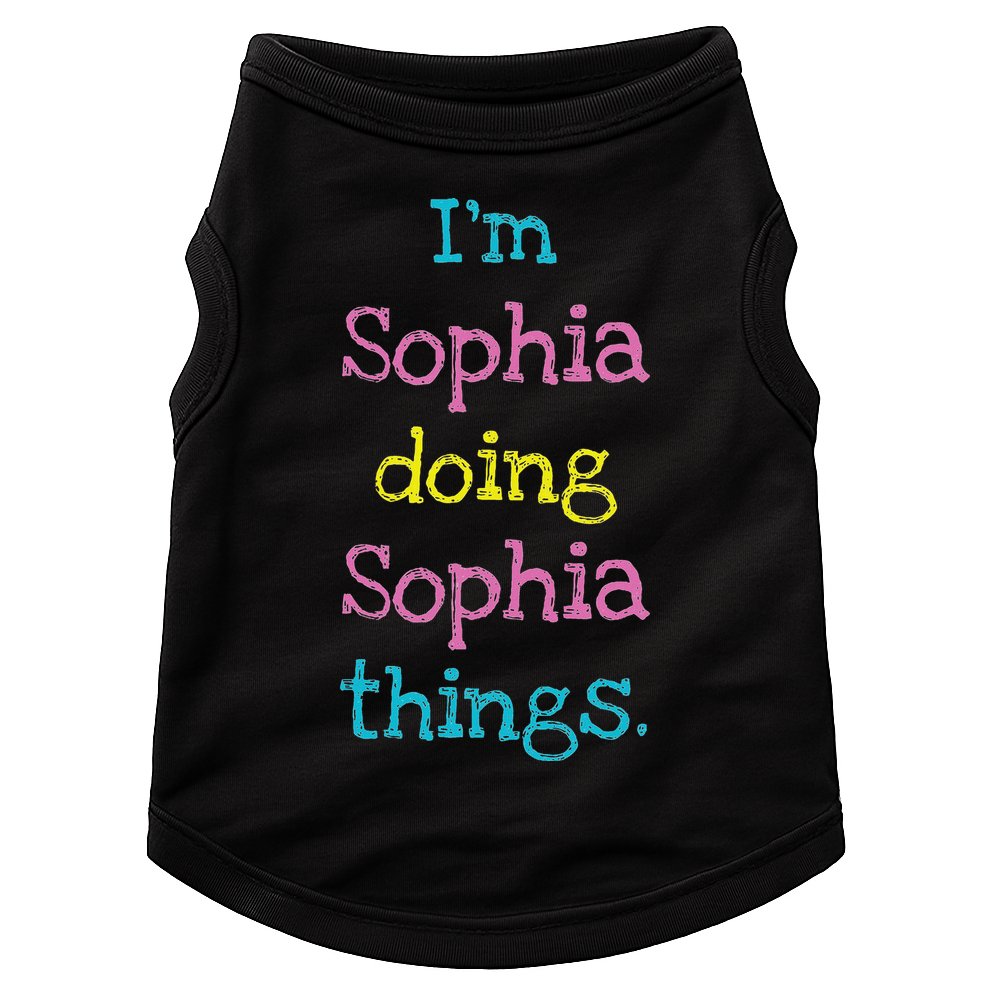 Sophia Cute Personalized Text S Top For Doggie Tank