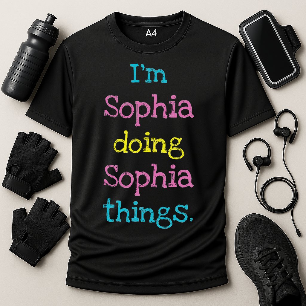 Sophia Cute Personalized Text S Top For Performance Shirt
