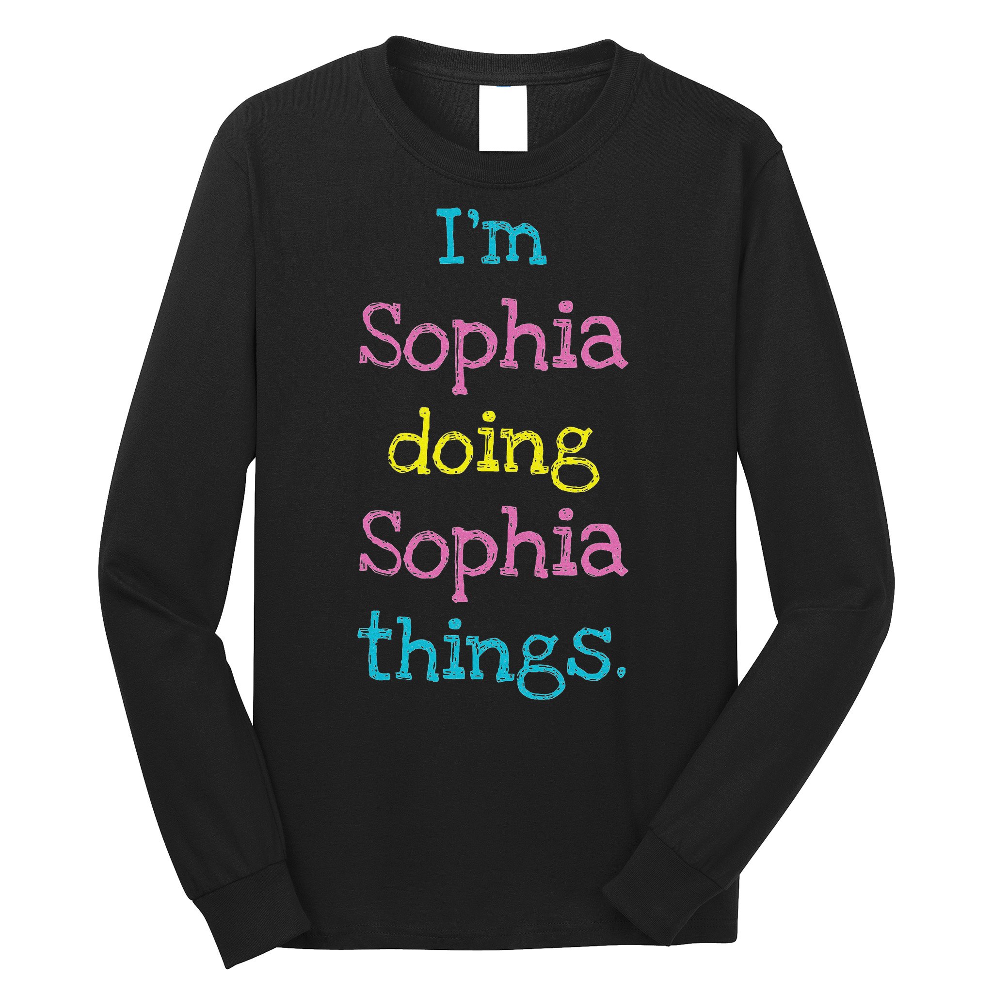Sophia Cute Personalized Text S Top For Long Sleeve Shirt