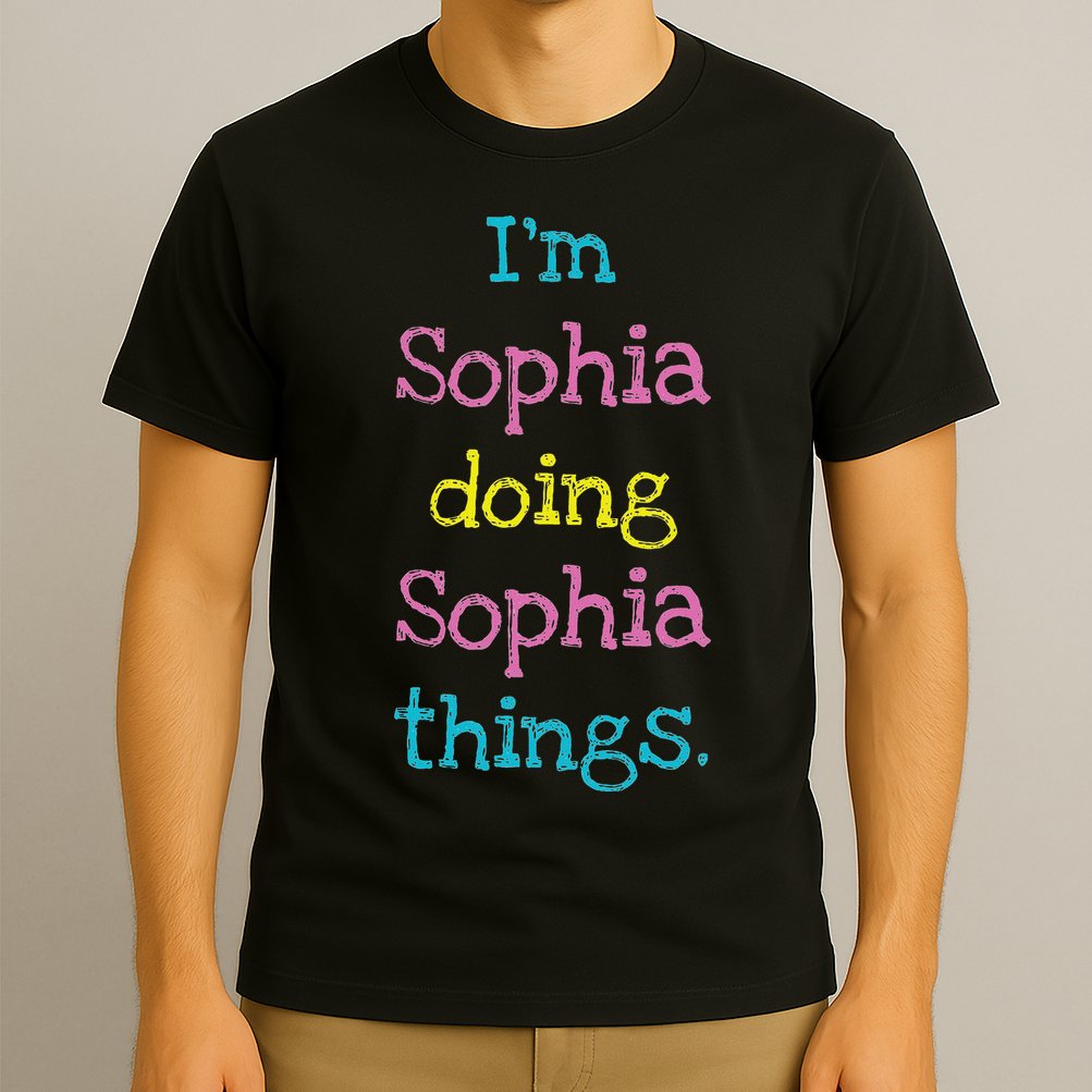 Sophia Cute Personalized Text S Top For T-Shirt