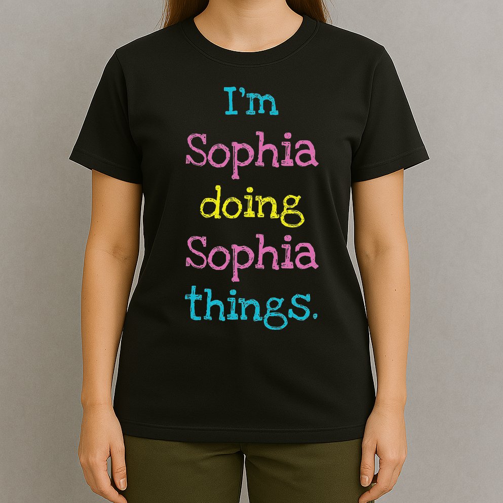 Sophia Cute Personalized Text S Top For T-Shirt