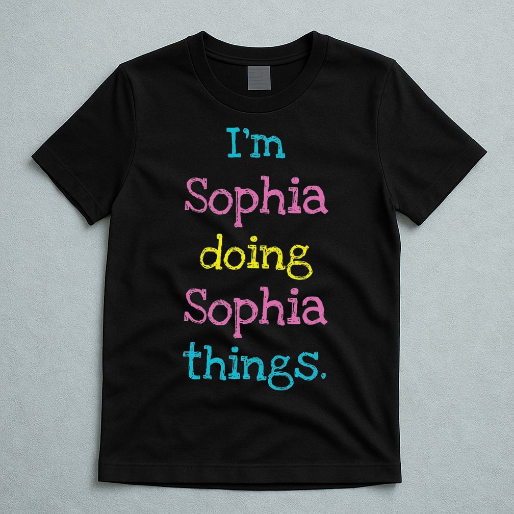Sophia Cute Personalized Text S Top For T-Shirt